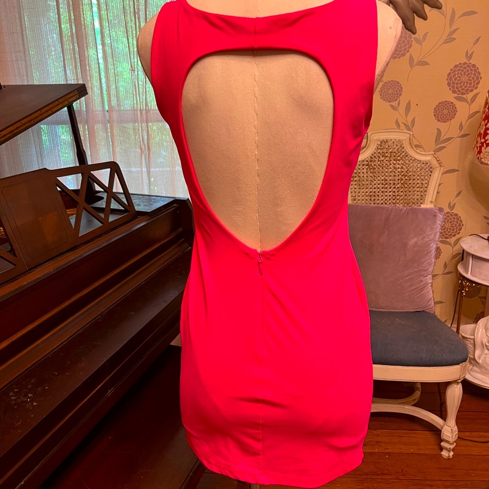 - Bebe S dress hot pink. Nice used condition